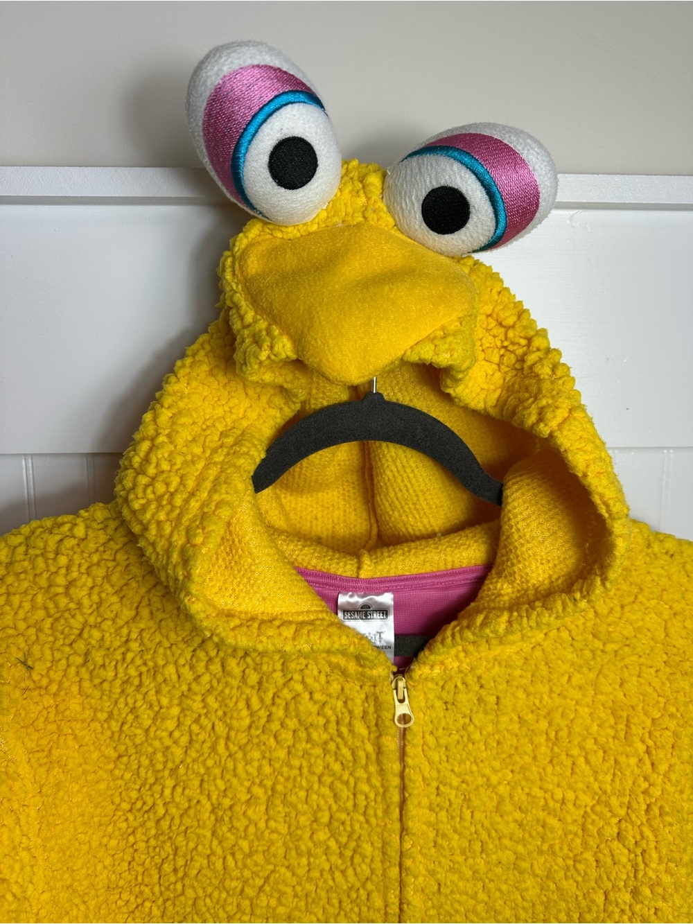 Sesame Street Big Bird Yellow Hooded Union Suit Costume - Picture 5 of 14